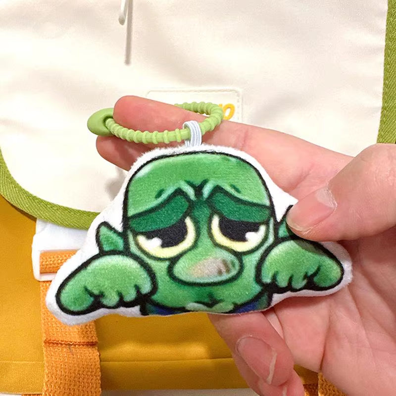 10Cm Stuffed Plush Pendats COS Game Clash Royale Goblins Crying Voice Bag Pendant Animation Keychain Doll Fan'S Cute Gift Toys